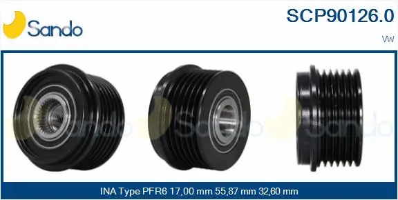 Belt Pulley, alternator (SCP90126.0)