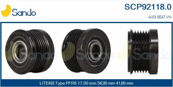Belt Pulley, alternator (SCP92118.0)