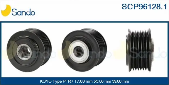 Belt Pulley, alternator (SCP96128.1)