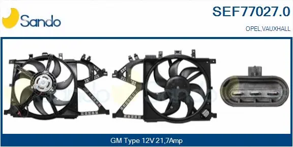 Electric Motor, radiator fan (SEF77027.0)