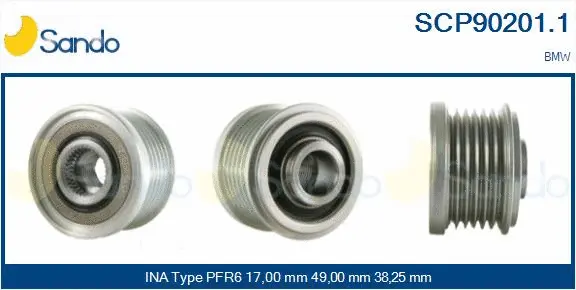 Belt Pulley, alternator (SCP90201.1)