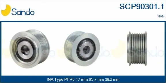 Belt Pulley, alternator (SCP90301.1)