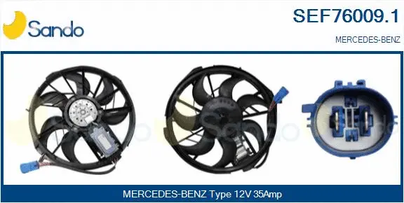 Electric Motor, radiator fan (SEF76009.1)