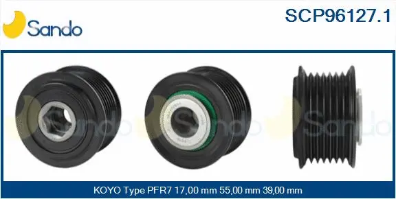 Belt Pulley, alternator (SCP96127.1)