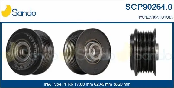 Belt Pulley, alternator (SCP90264.0)