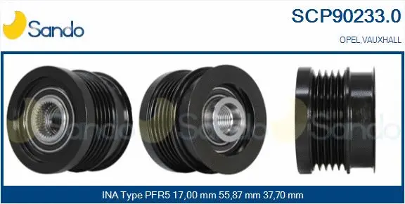 Belt Pulley, alternator (SCP90233.0)