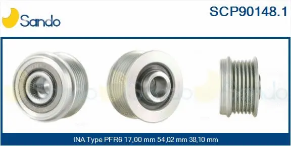 Belt Pulley, alternator (SCP90148.1)