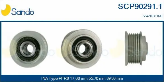 Belt Pulley, alternator (SCP90291.1)