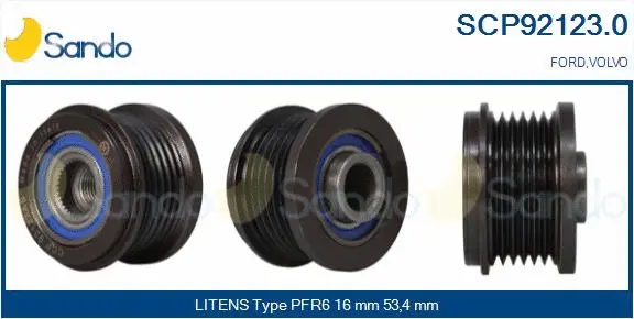 Belt Pulley, alternator (SCP92123.0)