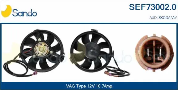 Electric Motor, radiator fan (SEF73002.0)