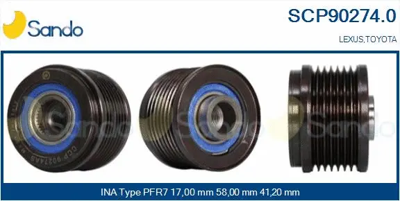 Belt Pulley, alternator (SCP90274.0)