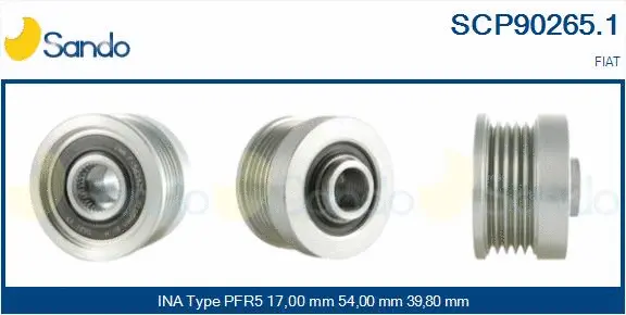 Belt Pulley, alternator (SCP90265.1)