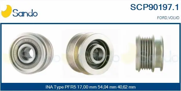 Belt Pulley, alternator (SCP90197.1)