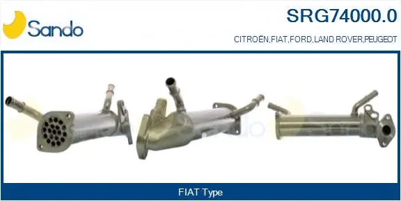 Cooler, exhaust gas recirculation (SRG74000.0)