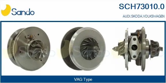 Core assembly, turbocharger (SCH73010.0)