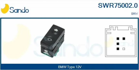 Switch, window regulator (SWR75002.0)