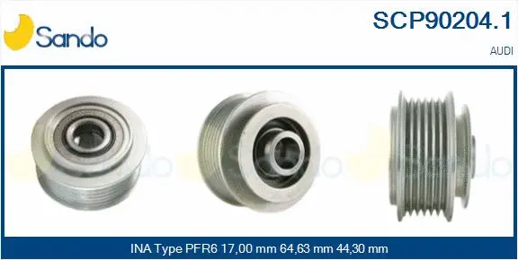 Belt Pulley, alternator (SCP90204.1)