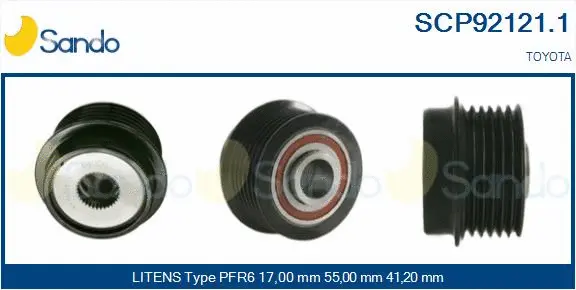 Belt Pulley, alternator (SCP92121.1)