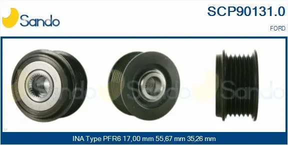 Belt Pulley, alternator (SCP90131.0)