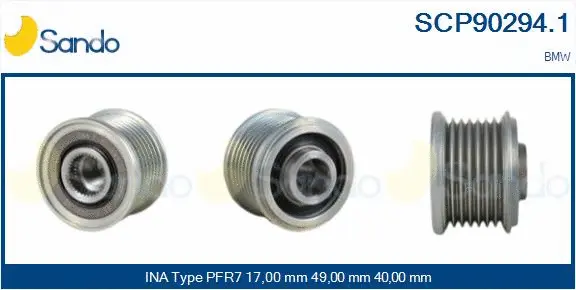 Belt Pulley, alternator (SCP90294.1)