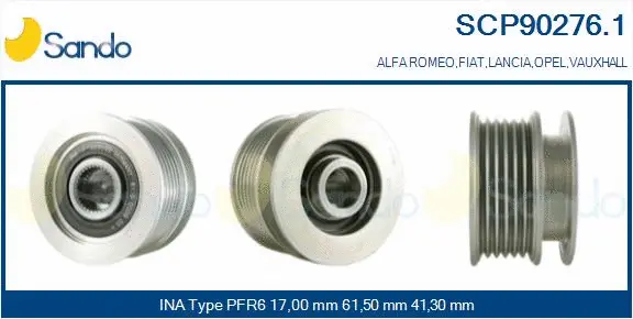 Belt Pulley, alternator (SCP90276.1)
