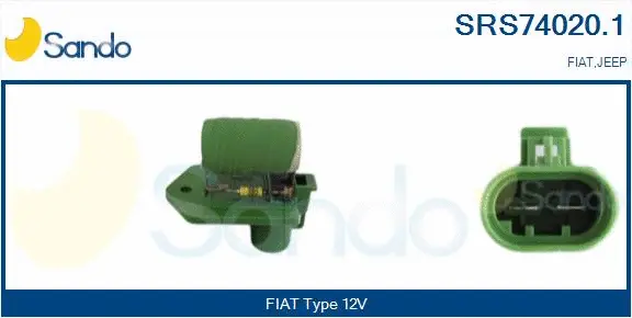 Series resistor, electric motor (radiator fan) (SRS74020.1)