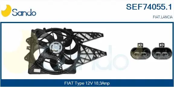 Electric Motor, radiator fan (SEF74055.1)