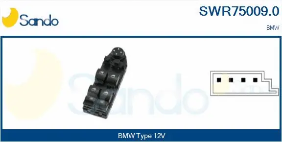 Switch, window regulator (SWR75009.0)