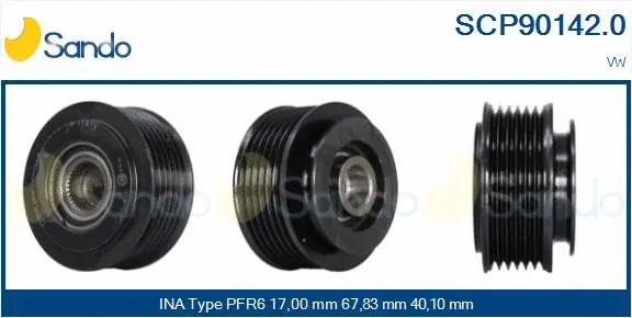 Belt Pulley, alternator (SCP90142.0)
