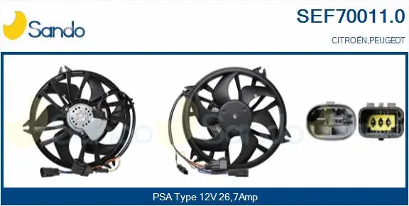 Electric Motor, radiator fan (SEF70011.0)