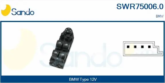 Switch, window regulator (SWR75006.0)