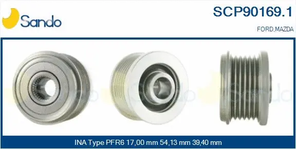 Belt Pulley, alternator (SCP90169.1)