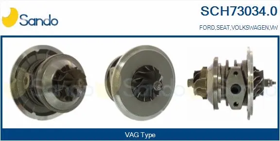 Core assembly, turbocharger (SCH73034.0)