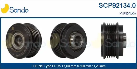 Belt Pulley, alternator (SCP92134.0)