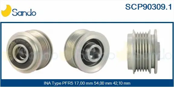 Belt Pulley, alternator (SCP90309.1)