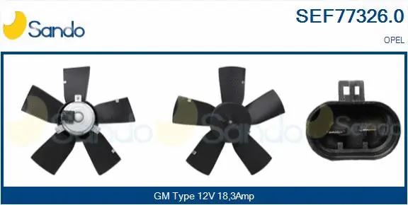 Fan, engine cooling (SEF77326.0)