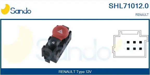 Hazard Warning Light Switch (SHL71012.0)