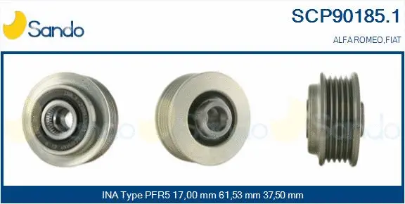 Belt Pulley, alternator (SCP90185.1)