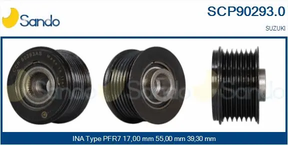 Belt Pulley, alternator (SCP90293.0)