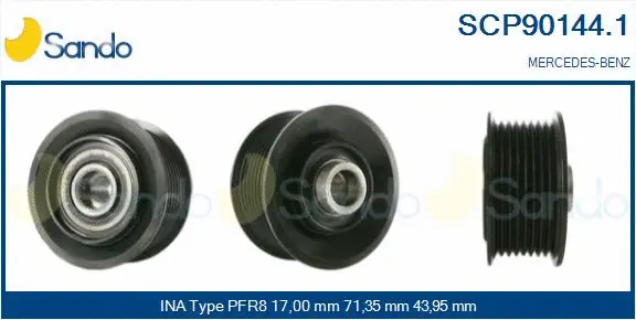 Belt Pulley, alternator (SCP90144.1)