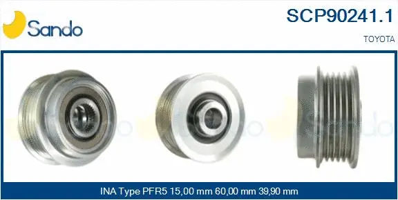 Belt Pulley, alternator (SCP90241.1)