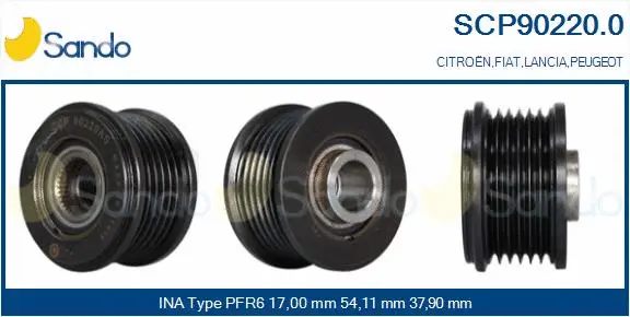 Belt Pulley, alternator (SCP90220.0)