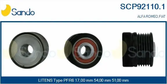 Belt Pulley, alternator (SCP92110.1)