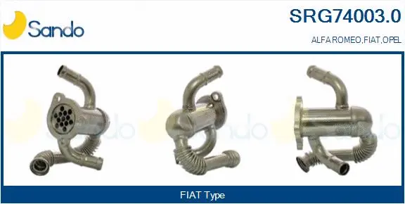 Cooler, exhaust gas recirculation (SRG74003.0)