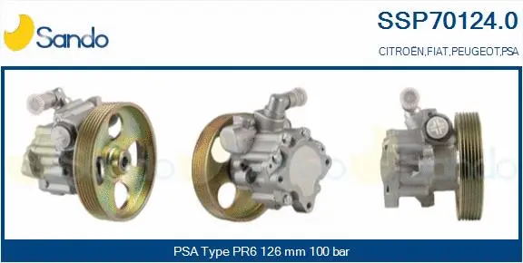 Hydraulic Pump, steering (SSP70124.0)