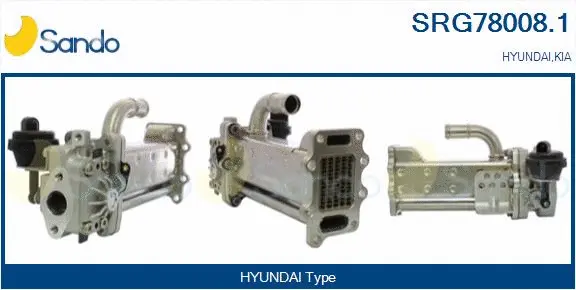 Cooler, exhaust gas recirculation (SRG78008.1)