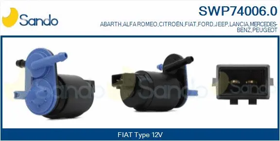 Washer Fluid Pump, window cleaning (SWP74006.0)