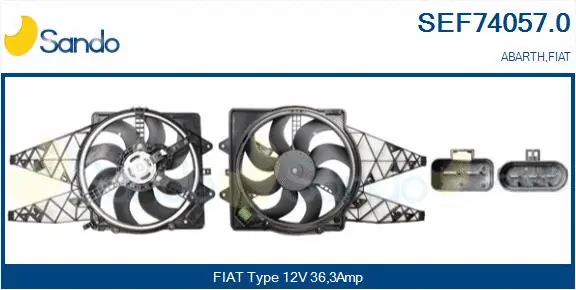 Electric Motor, radiator fan (SEF74057.0)