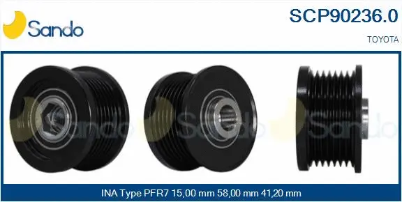 Belt Pulley, alternator (SCP90236.0)