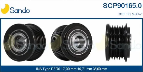 Belt Pulley, alternator (SCP90165.0)